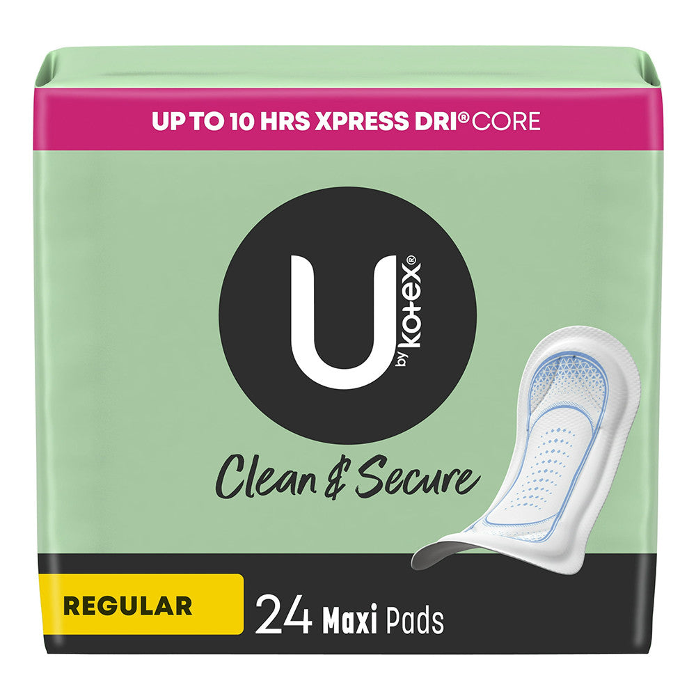 Natural Balance Regular Unscented Security Maxi Pads By U By Kotex, 24 Pads